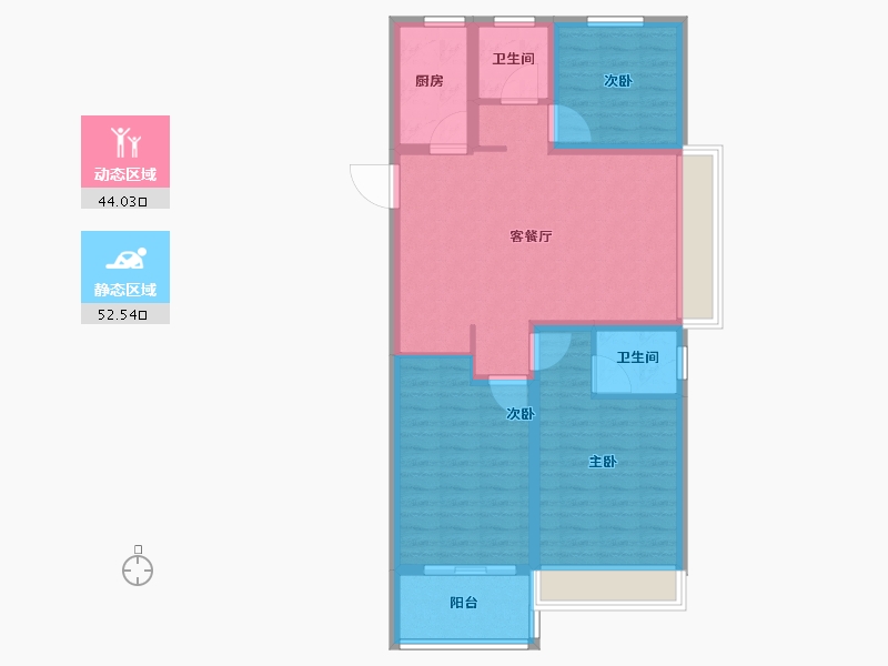 河南省-漯河市-​汇丰金江学府-86.40-户型库-动静分区