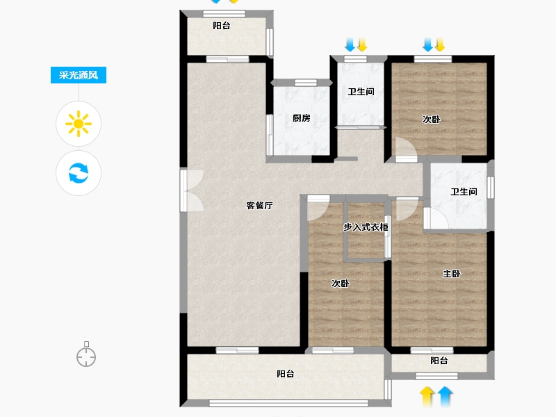 河南省-安阳市-久巢阿丽拉花园-108.00-户型库-采光通风