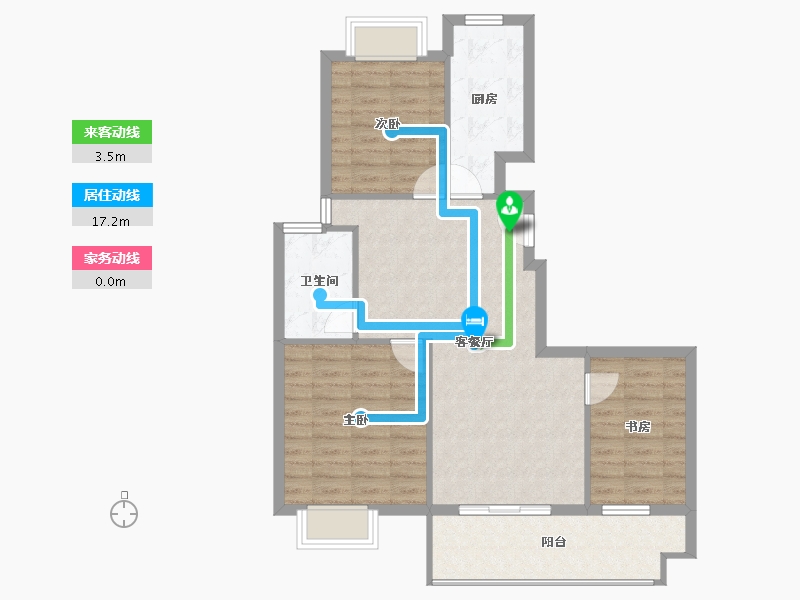 江苏省-淮安市-春和园-82.67-户型库-动静线