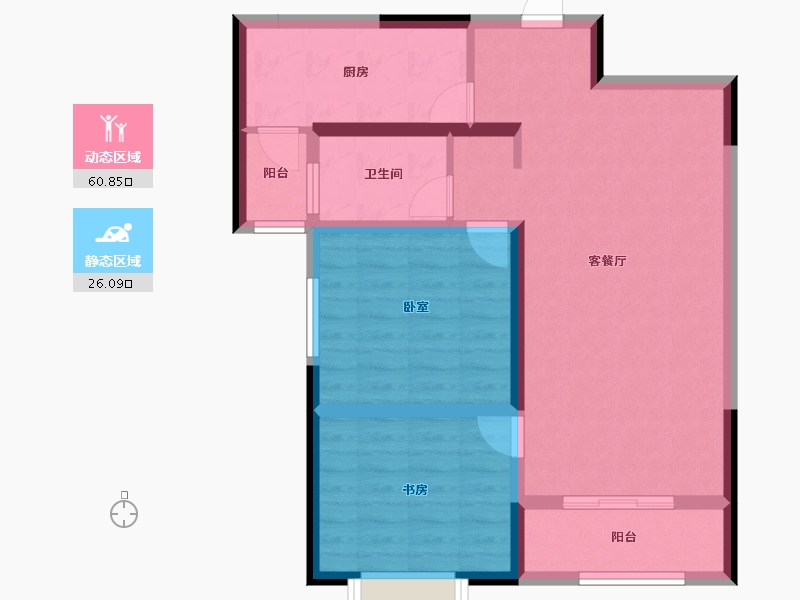 陕西省-渭南市-富士来-77.32-户型库-动静分区