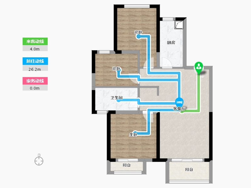 河北省-廊坊市-合生龙河湾壹号-77.60-户型库-动静线