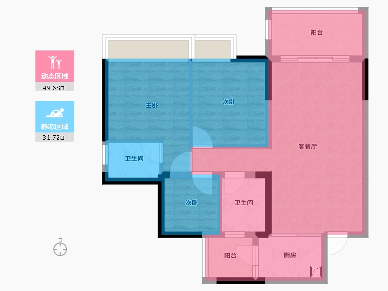 贵州省-遵义市-习水希望城-72.29-户型库-动静分区