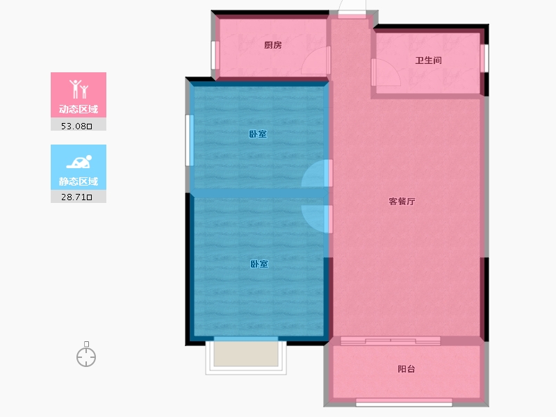 陕西省-渭南市-富士来-73.56-户型库-动静分区