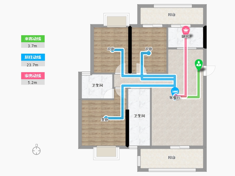 湖北省-黄冈市-麻城中乾融紫台-92.02-户型库-动静线