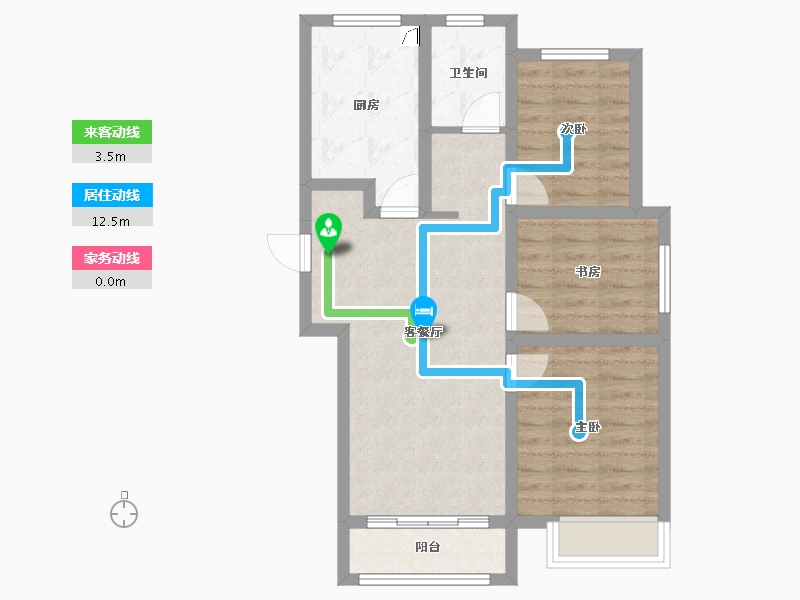 河北省-石家庄市-中国铁建益书苑-65.96-户型库-动静线