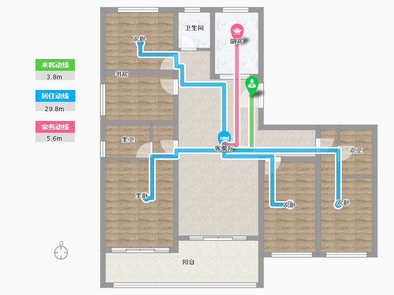 贵州省-黔南布依族苗族自治州-紫匀豪庭-126.34-户型库-动静线