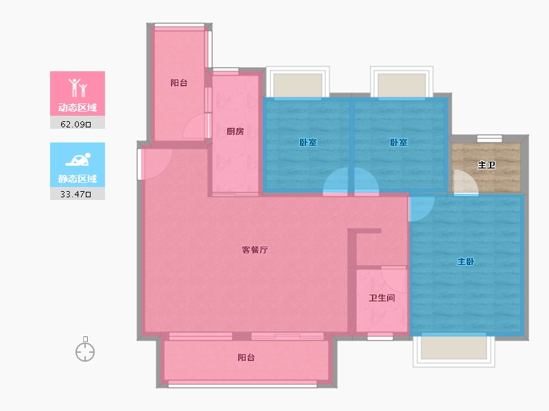 贵州省-黔南布依族苗族自治州-清鸥教育天地-89.01-户型库-动静分区