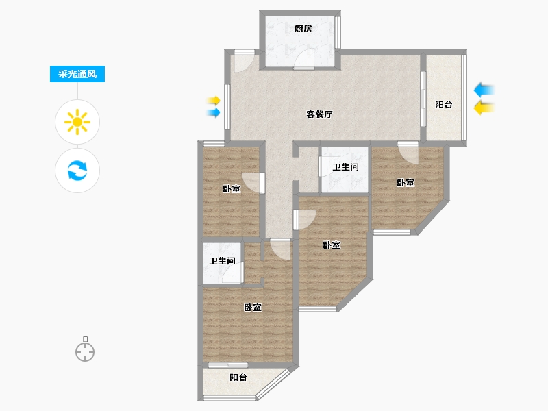 河南省-漯河市-融创城市之光-114.41-户型库-采光通风