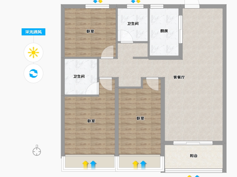 河南省-漯河市-​城投昌建锦绣城-91.69-户型库-采光通风