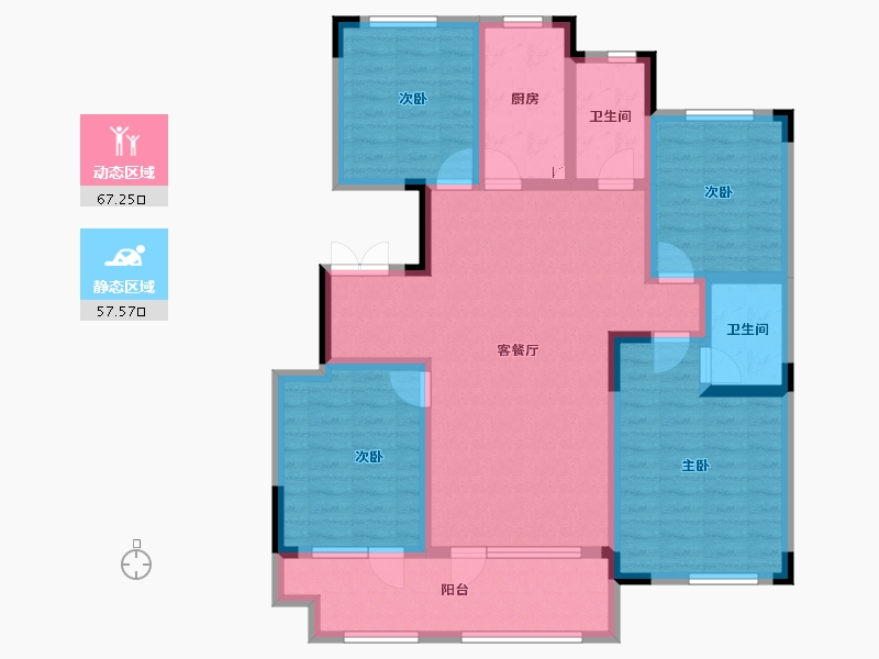 山东省-淄博市-恒信麓湖-110.55-户型库-动静分区