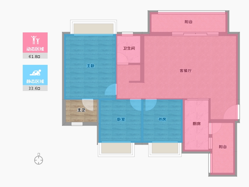 贵州省-黔南布依族苗族自治州-清鸥教育天地-89.47-户型库-动静分区