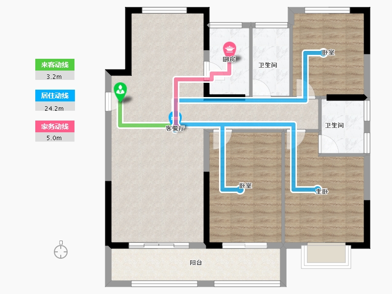 安徽省-蚌埠市-璀璨华城-103.87-户型库-动静线