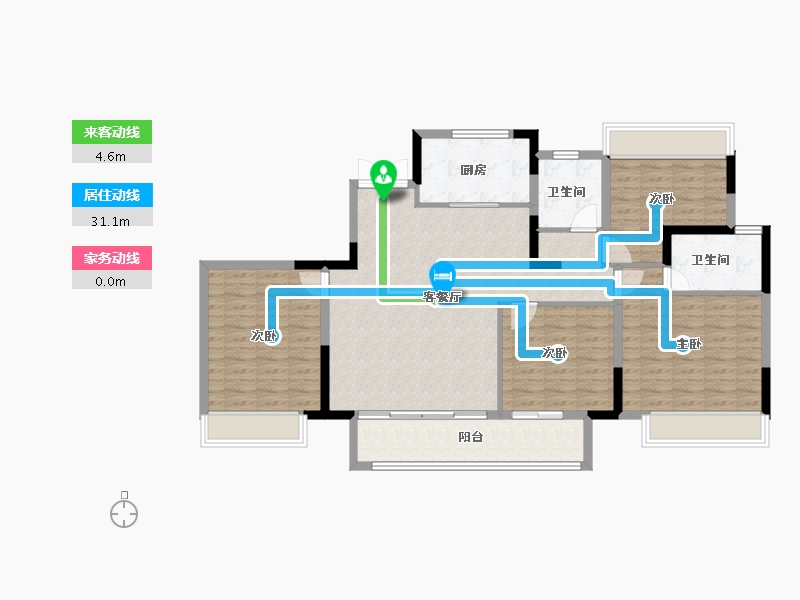 贵州省-遵义市-万达生态城-116.80-户型库-动静线