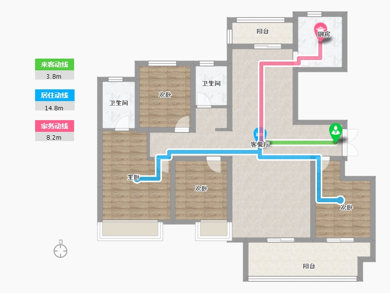 河南省-安阳市-林州建业尊府-115.20-户型库-动静线