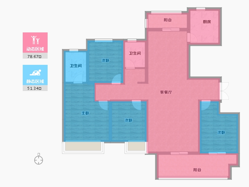 河南省-安阳市-林州建业尊府-115.20-户型库-动静分区