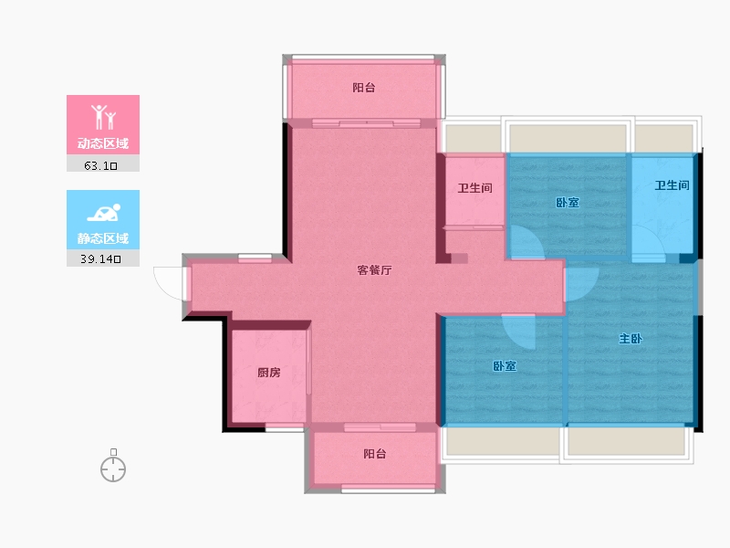 广西壮族自治区-百色市-靖西碧桂园-92.18-户型库-动静分区