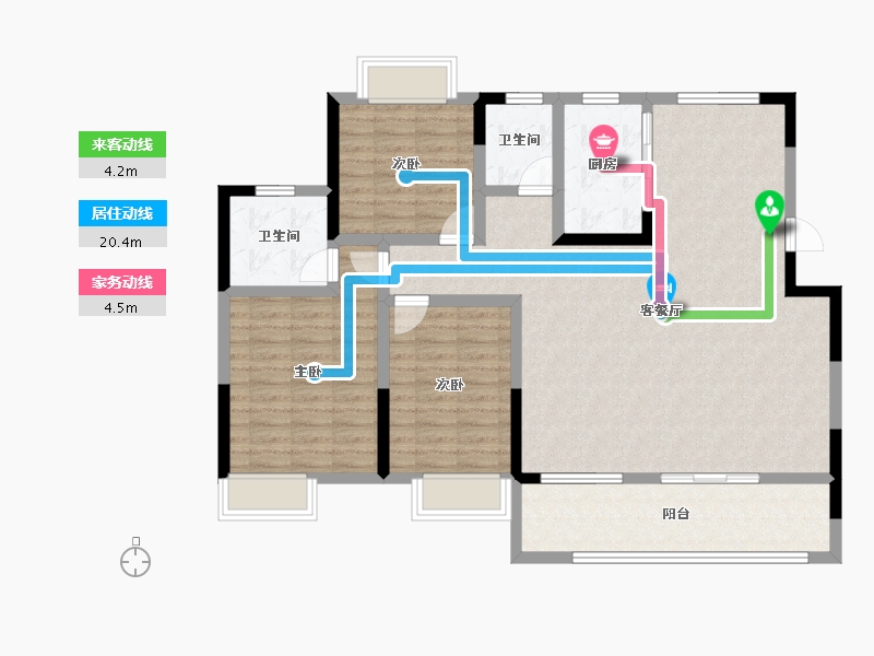 安徽省-安庆市-国建悦美城-113.55-户型库-动静线