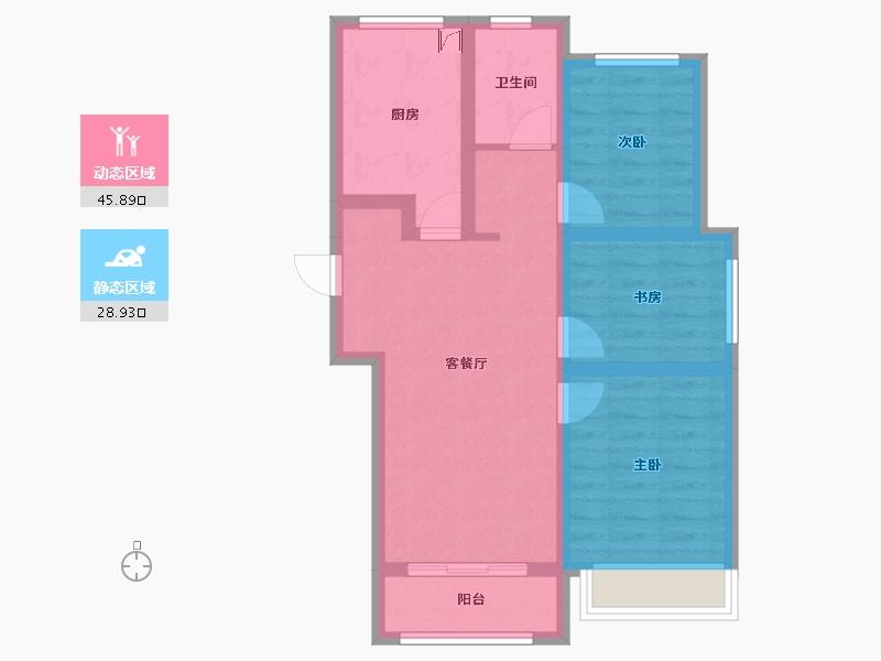 河北省-石家庄市-中国铁建益书苑-65.48-户型库-动静分区