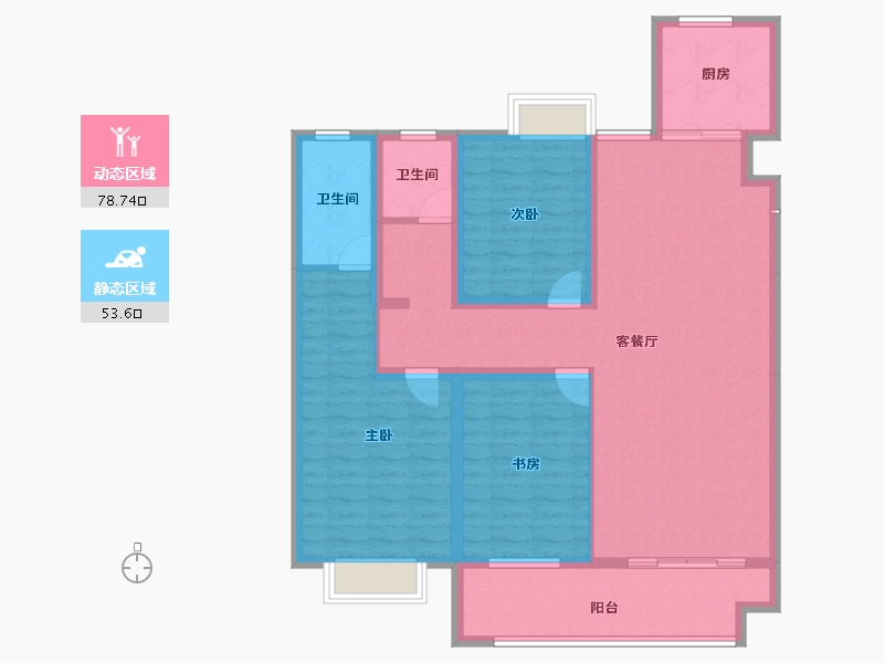 江苏省-淮安市-春和园-119.13-户型库-动静分区