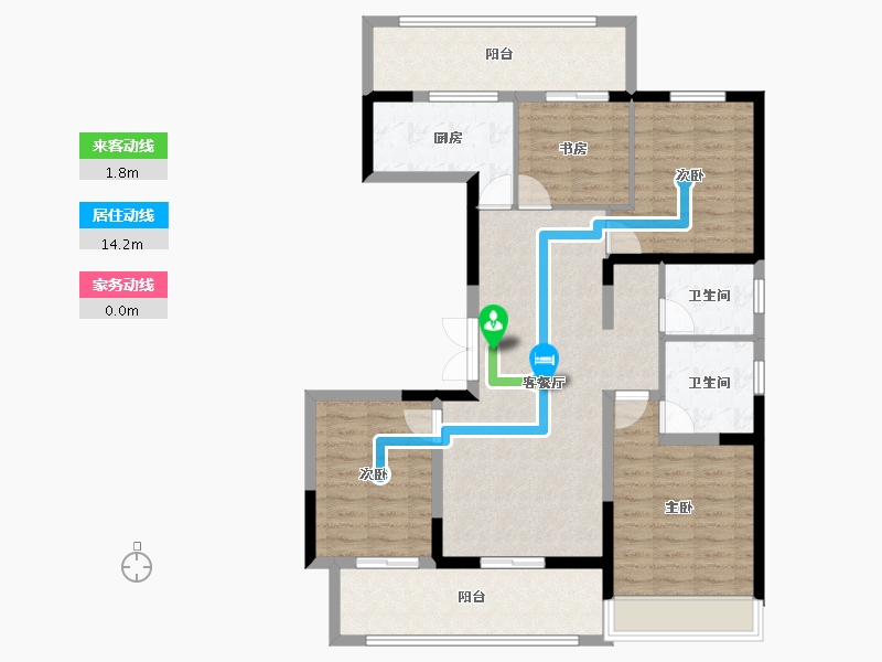 河南省-安阳市-久巢阿丽拉花园-109.45-户型库-动静线