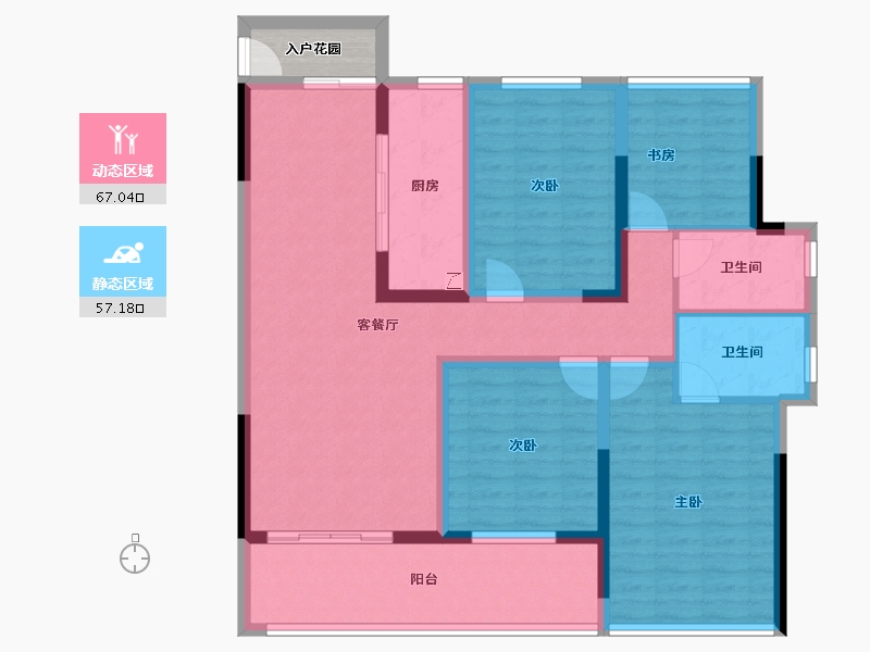 安徽省-安庆市-国建悦美城-113.48-户型库-动静分区