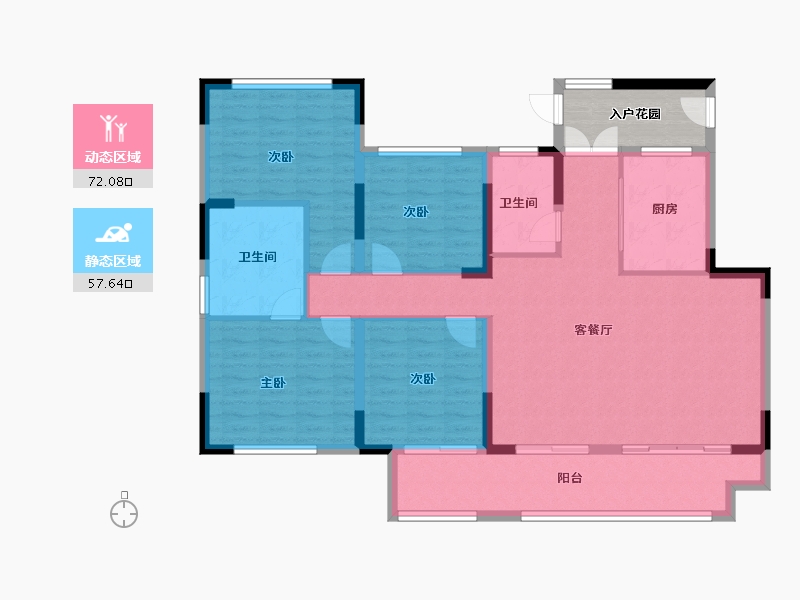 山东省-淄博市-明发桃花源著-123.50-户型库-动静分区