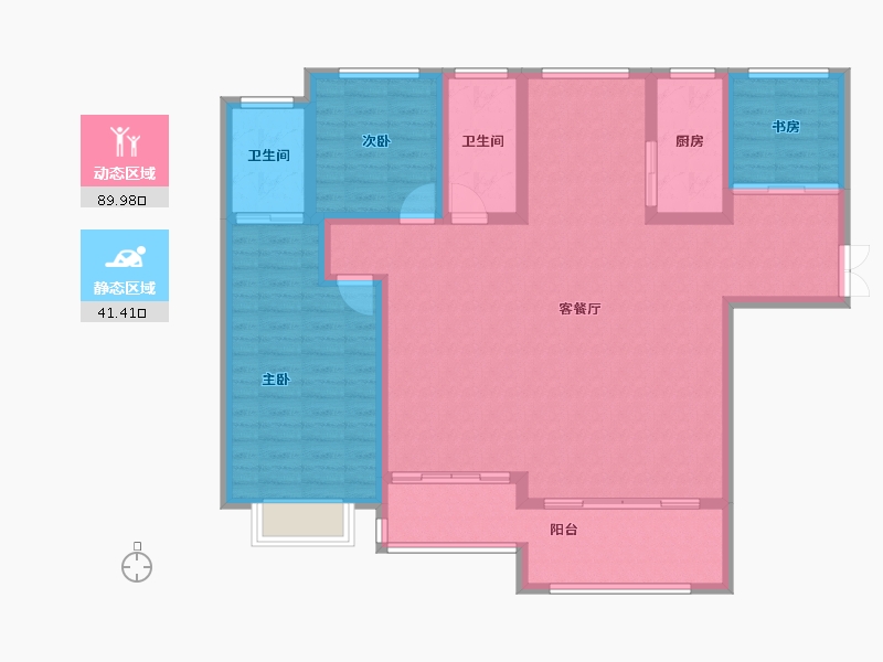 河南省-漯河市-坤恒金色年华-119.21-户型库-动静分区