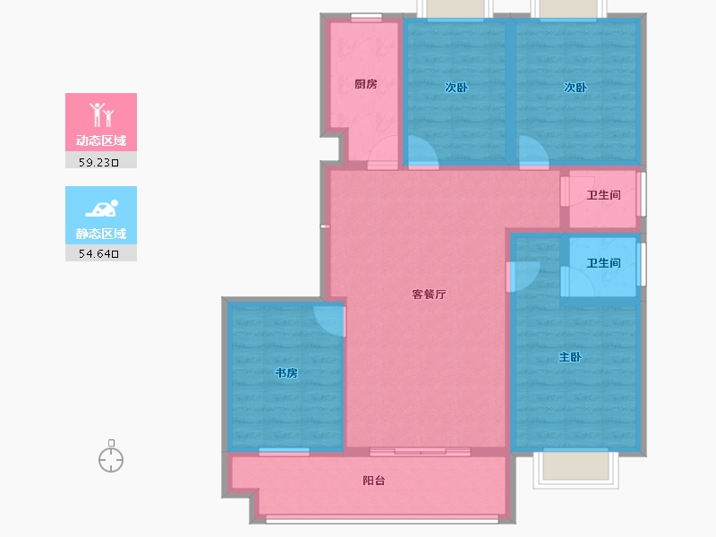 江苏省-淮安市-春和园-101.29-户型库-动静分区