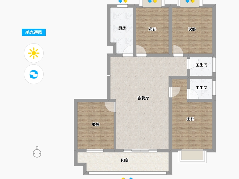 江苏省-淮安市-春和园-101.29-户型库-采光通风