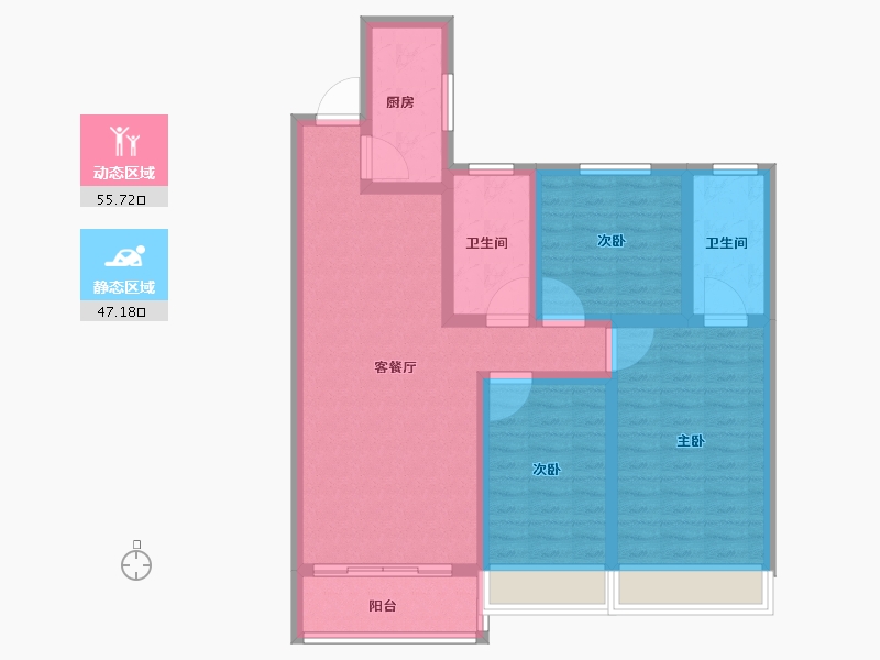 河南省-漯河市-​汇丰金江学府-91.21-户型库-动静分区