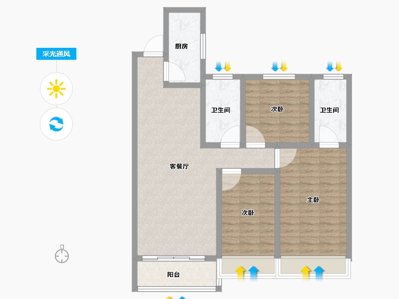 河南省-漯河市-​汇丰金江学府-91.21-户型库-采光通风