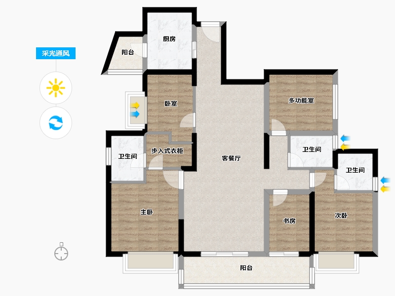 广西壮族自治区-百色市-德能盛世靖城-113.59-户型库-采光通风