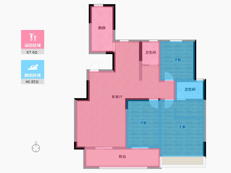 河南省-安阳市-久巢阿丽拉花园-101.39-户型库-动静分区