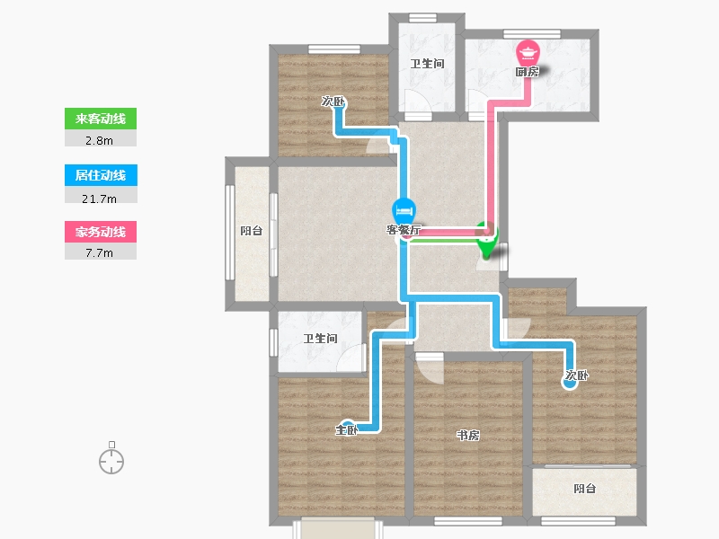 山东省-菏泽市-中华锦园-109.00-户型库-动静线