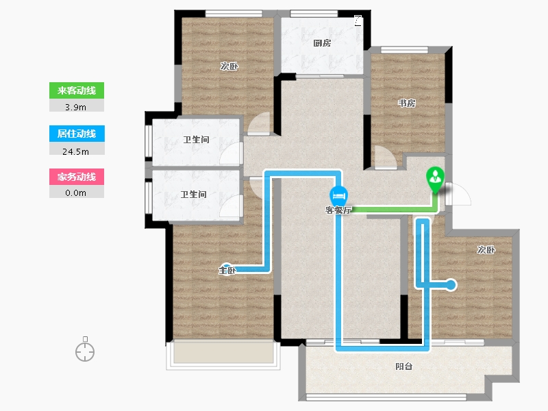 山东省-淄博市-明发桃花源著-120.00-户型库-动静线