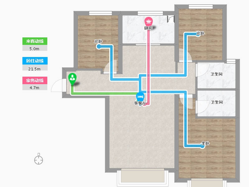 甘肃省-兰州市-铂悦兴隆府-94.82-户型库-动静线