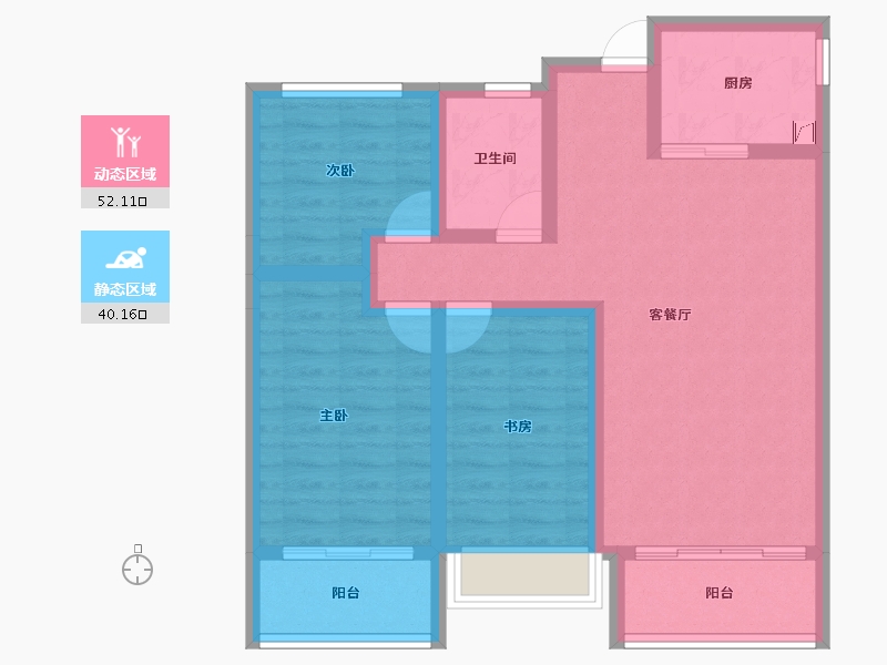 河北省-石家庄市-水韵华庭-81.53-户型库-动静分区