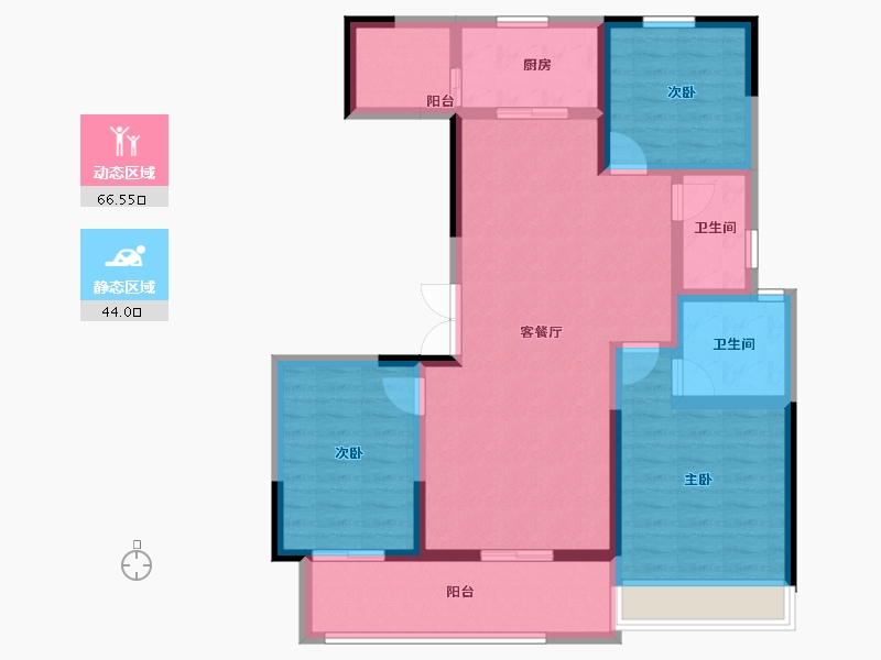 河南省-安阳市-久巢阿丽拉花园-98.40-户型库-动静分区