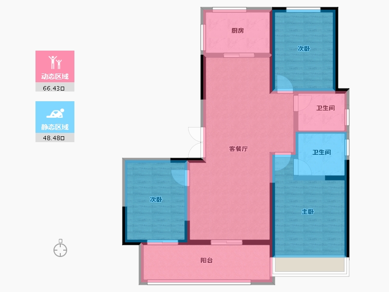 河南省-安阳市-久巢阿丽拉花园-103.20-户型库-动静分区