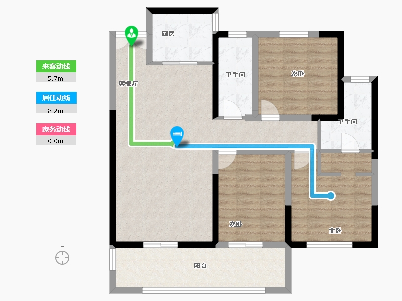 河南省-安阳市-久巢阿丽拉花园-92.80-户型库-动静线