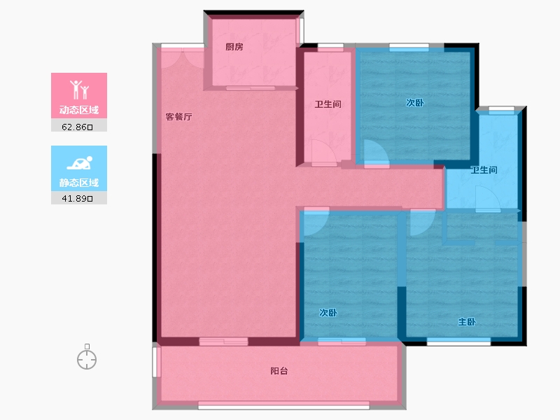 河南省-安阳市-久巢阿丽拉花园-92.80-户型库-动静分区