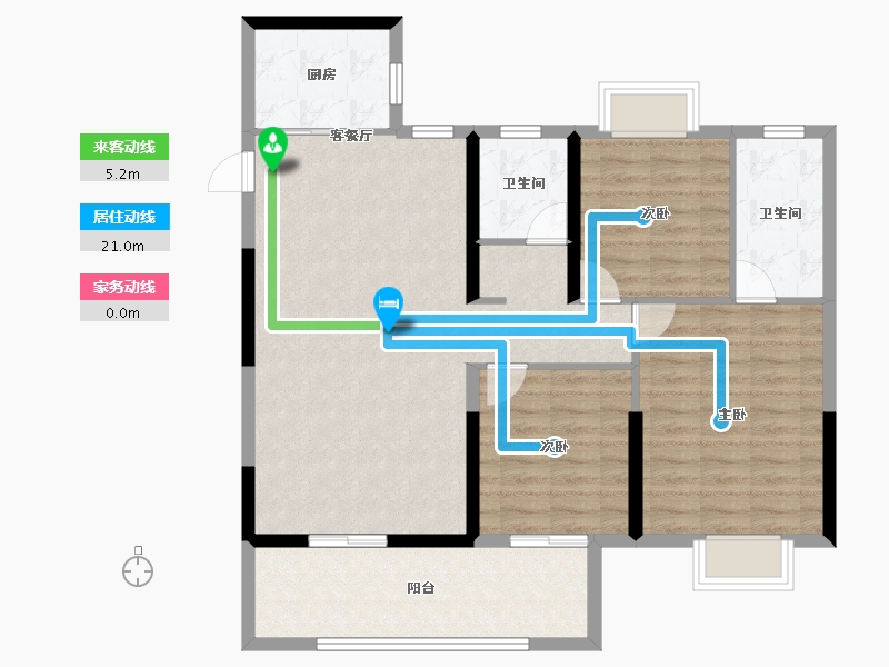 湖北省-黄冈市-麻城升华·翡翠一品-99.58-户型库-动静线