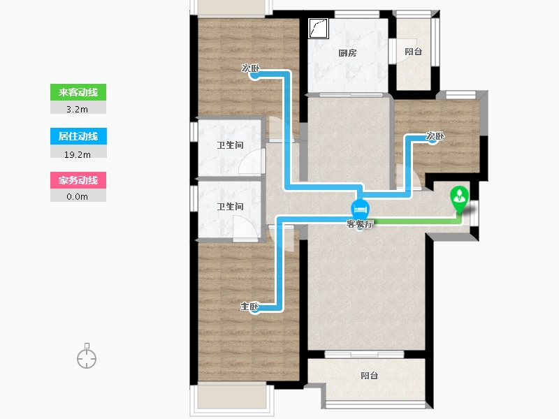 广西壮族自治区-柳州市-万象府-88.00-户型库-动静线