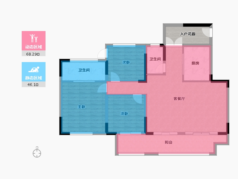 山东省-淄博市-明发桃花源著-110.00-户型库-动静分区