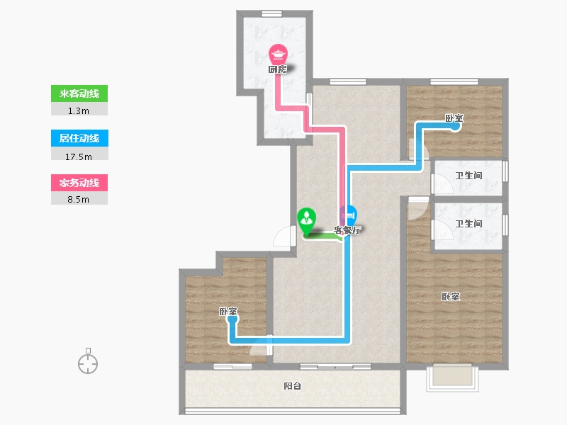 甘肃省-天水市-方大·皇城名府-117.37-户型库-动静线