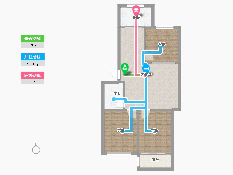 河北省-衡水市-恒茂城一期-67.71-户型库-动静线