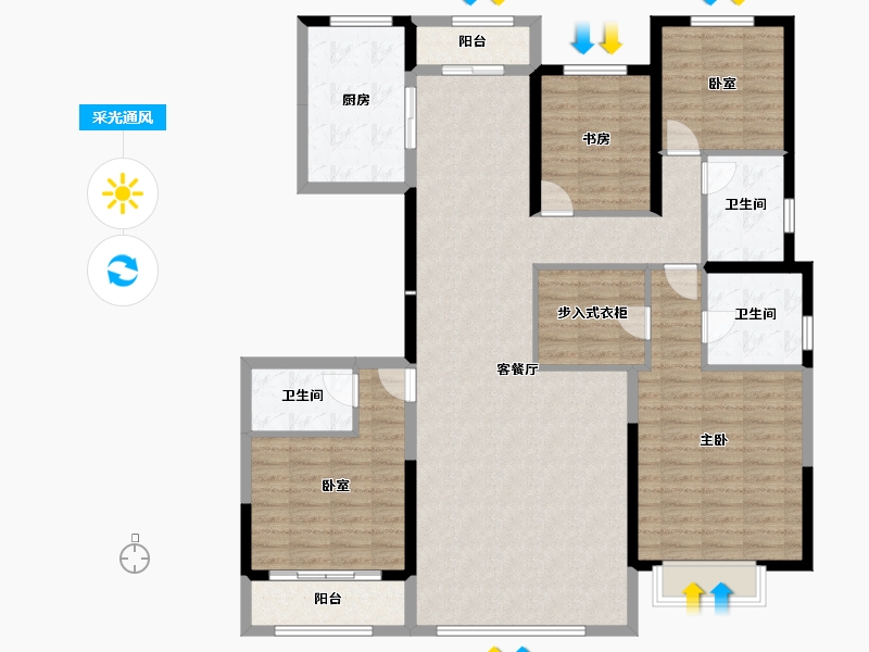 河北省-衡水市-铂悦府-138.00-户型库-采光通风