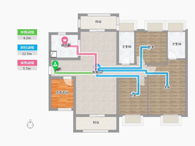 广东省-江门市-新会保利西海岸-104.52-户型库-动静线