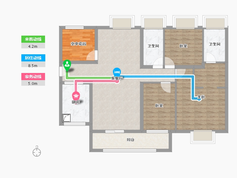 广东省-江门市-新会保利西海岸-102.37-户型库-动静线