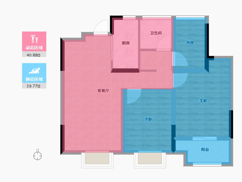 浙江省-湖州市-龙熙府-71.52-户型库-动静分区